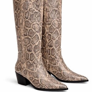 Steve Madden Snake Print Western Boots